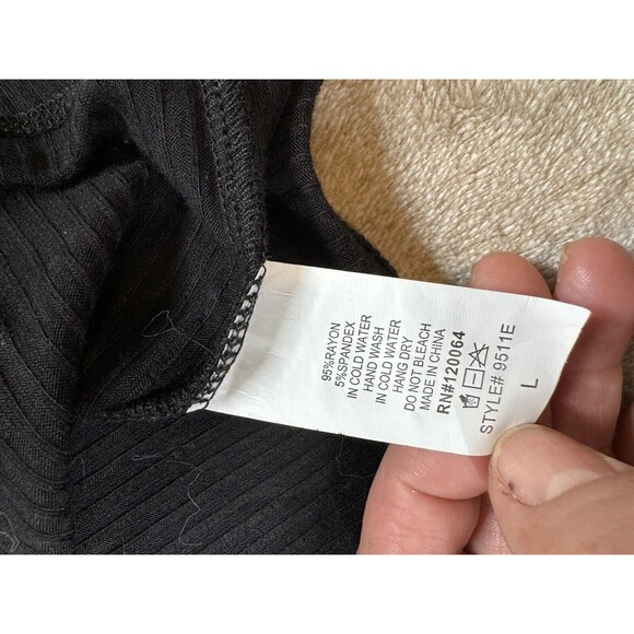 MIND CODE Ribbed off-the-shoulder top - Black Size L - Picture 8 of 11